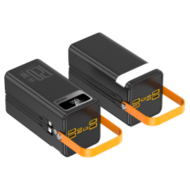 PowerBank 50000 mAh 120W Noir - 4 Ports USB Type-C Lightning Micro USB Idéal pour Tous Vos Appareils