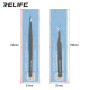 Antistatic Straight Tweezers Black - RELIFE RL-ESD-11 Precision Tool for Electronics and Crafts