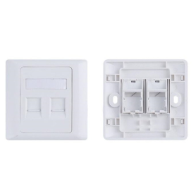 Double RJ45 socket cover