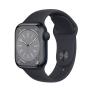 Montre Connectée Apple Watch Series 9 GPS 41mm Minuit Aluminium Bracelet Sport S/M Noir - Comme Neuf - Avec Boîte et Chargeur