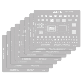 Ensemble de 8 Pochoirs en Acier pour CPU iPhone RELIFE RL-044 - Précision et Qualité Maximale