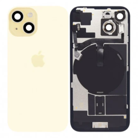 Vitre Cache Arrière iPhone 15 Plus Jaune Origine Demonté Grade A - Remplacement Haut de Gamme
