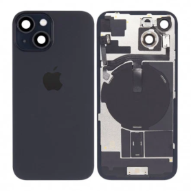 Vitre Cache Arrière iPhone 15 Plus Titane Noir Origine Demonté Grade A - Pièce de Remplacement Qualité Premium