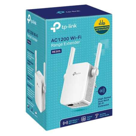 "TP-LINK RE305 - AC1200 Mbps WiFi Signal Repeater | Dual-Band Network Booster"