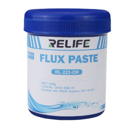 Flux Sans Plomb et Sans Nettoyage 100g RELIFE RL-223-OR - Optimisez vos Soudures Écologiques