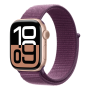 Montre Connectée Apple Watch Series 10 Cellular Or Rose 42 mm Boucle Sport Prune - Neuf | Technologie Avancée et Style Élégant