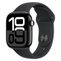 Montre Connectée Apple Watch Series 10 Cellular Boîtier Aluminium Noir de Jais 46 mm Boucle Sport Noir S/M MWWP3QC/A