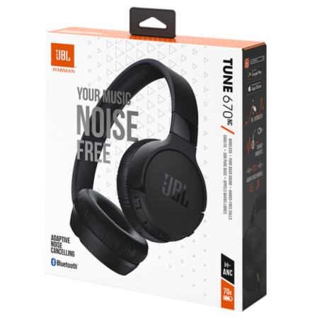 Bluetooth Headset JBL Tune 670BT Black - Best Price JBLT670NCBLK Online