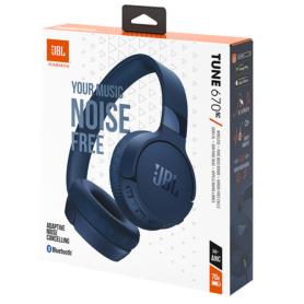 Casque Bluetooth JBL Tune 670BT Bleu - Son de Haute Qualité avec Réduction de Bruit Active