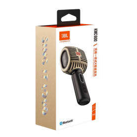 Microphone Bluetooth Karaoké JBL KMC600 - Son de Qualité en Or - JBLKMC600GLDCN