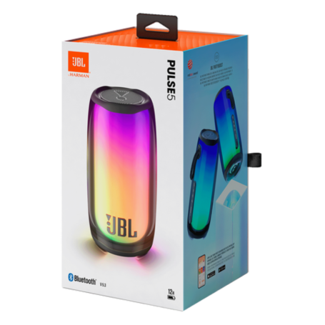 Enceinte Bluetooth Portable JBL Pulse 5 Noir - Son Haute Qualité et Lumières LED