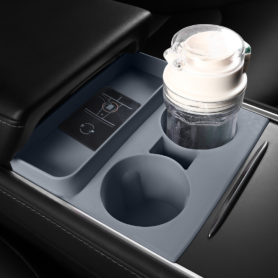 Coussin pour Porte-Gobelet Tesla Model 3/Y Gris - Confort et Style Assurés