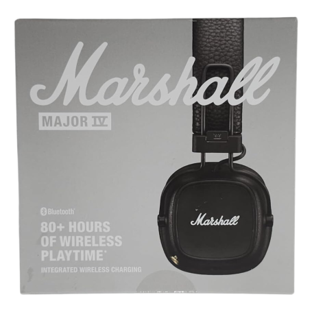 Marshall Major IV Bluetooth Headset Black - Wireless Freedom Exceptional Sound