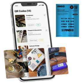 Autocollants QR Code interactifs en alliage brossé - Feuille de 12 argentés | FindR Sticker