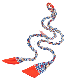 Collier de Téléphone Style Pied-de-Poule avec Longue Sangle 115 CM - Cœur Rouge - Accessoire Tendance