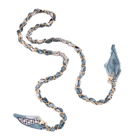 Collier de Coque de Téléphone Ombre Mystérieuse Bleu Brumeux - Longueur 115 CM - Élégance et Fonctionnalité