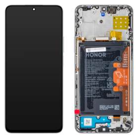 Ecran Huawei Honor 90 Lite / X8A Argent + Châssis + Batterie(Service Pack) - 0235AEUK
