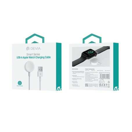 Chargeur Magsafe Apple Watch USB - Devia Smart Series Blanc - Recharge Rapide et Efficace