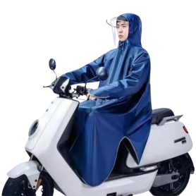 Poncho à Gants Imperméable Bleu | Protège-vous de la Pluie avec Style et Confort