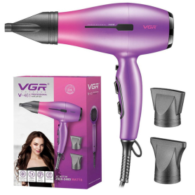 Sèche-Cheveux Pliable 1200/1600W VGR V461 - Compact, Puissant, Double Tension - 2 Vitesses
