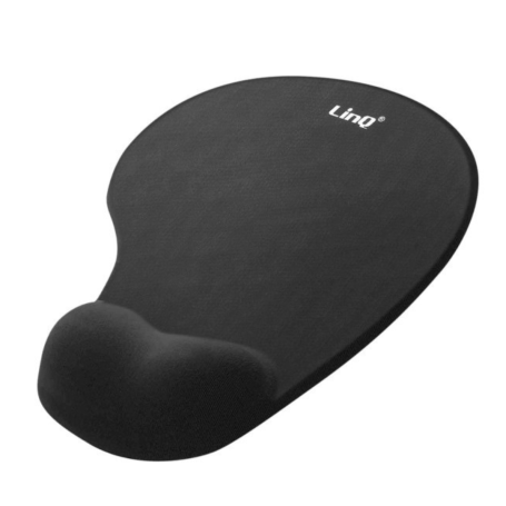Tapis de Souris Ergonomique LinQ - Protège Poignet, Design Noir MP2421 pour Confort Optimal