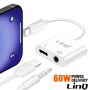 Adaptateur USB-C vers Audio Jack 3.5mm LinQ MM7368 - Qualité Audio Premium & Charge Simultanée