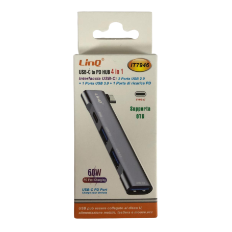 HUB Type-C 4 in 1 IT7946 USB 2.0 3.0 USB-C Adapter Versatile Connectivity Solution