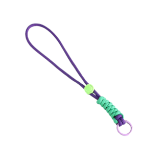 Lanière Téléphone Portable Nylon 50cm Violet Vert - Accessoire Pratique et Tendance