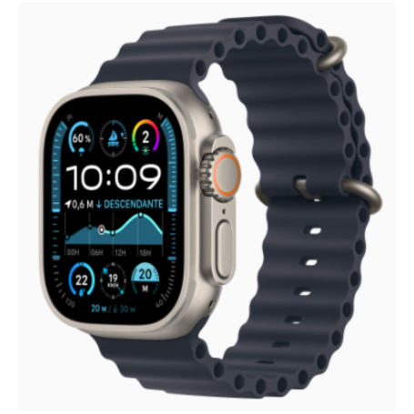 Montre Connectée Apple Watch Ultra 2 GPS + GPS Cellular Boîtier Titane Naturel 49 mm avec Boucle Alpine - Sahara de taille S |