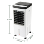65W Portable Water Air Conditioner Air Cooler with Remote Control White EU Plug - Efficient Cooling for Home and Office