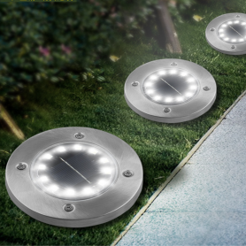 Solar Buried Lamp LED 8 Lights - Warm 4V Yard Lighting - Illuminate Your Garden