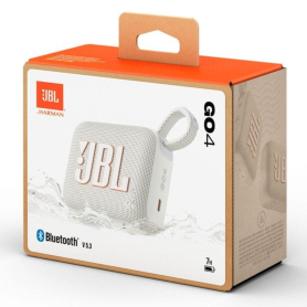 Enceinte Bluetooth Portable JBL Go 4 Blanc IP67 - 7H d'Autonomie, Son Puissant