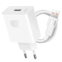Type-C to Type-C 66W HONOR Charger Kit - Fast Charging Adapter White - Genuine Retail Box
