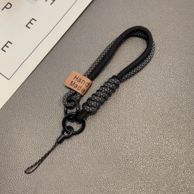 Lanière de Téléphone Portable en Nylon - Gris Noir 31cm - Sécurité et Style pour Votre Mobile