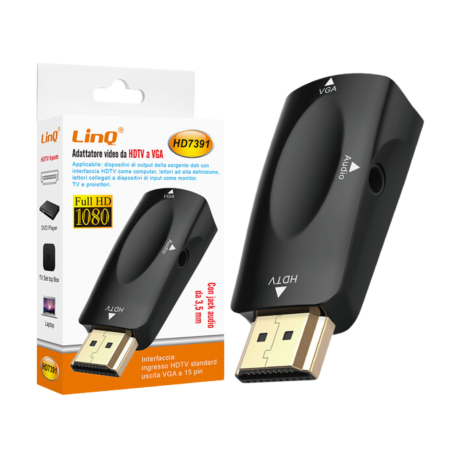 Adaptateur Vidéo HDTV vers VGA LinQ OTG7391 - Connectez sans Limites et Boostez Votre Expérience Visuelle