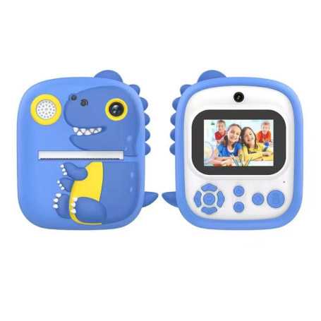 Instant Print Camera for Kids 12MP & 1080p Video Dragon Blue Fun Durable Design Perfect Gift for Young Photographers