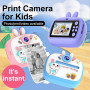 Appareil Photo Instantané pour Enfants 12MP Vidéo 1080p - Chat Rose - Cadeau Parfait pour Jeunes Photographes