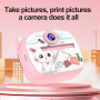 Instant Print Camera for Kids - 12MP Photos & 1080p Video - Cute Pink Cat Design
