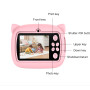 Instant Print Camera for Kids - 12MP Photos & 1080p Video - Cute Pink Cat Design