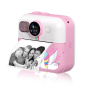 Instant Print Camera for Kids 12MP 1080p Video - Pink Unicorn Fun Gift for Young Photographers