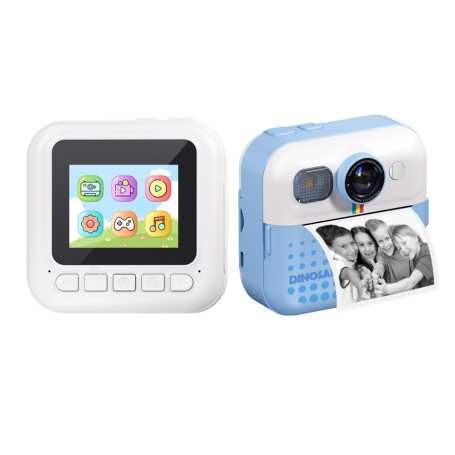 Instant Print Camera for Kids - 12MP Photo 1080p Video - Fun Blue Green Dinosaur Design