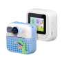 Instant Print Camera for Kids - 12MP Photo 1080p Video - Fun Blue Green Dinosaur Design
