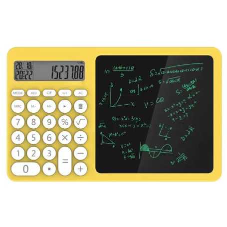 LCD Calculator Writing Tablet for Kids - Yellow | Fun & Educational Tool