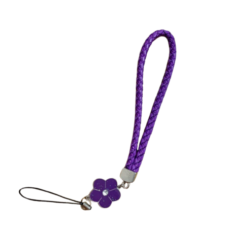 Lanière Charme Téléphone Portable Violet 25cm - Accessoire Élégant et Pratique