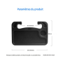 Table de Voiture Multifonction - Support pour Ordinateur Portable - Noir - Compact et Pratique