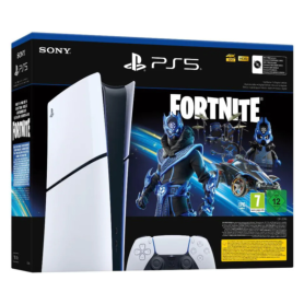 Sony PlayStation 5 Slim Digital Edition 1TB SSD Cobalt Star Fortnite Bundle - PS5 Console White