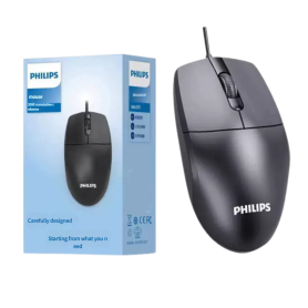 Philips SPK7247 USB Wired Mouse Black – Precision Control & Ergonomic Design