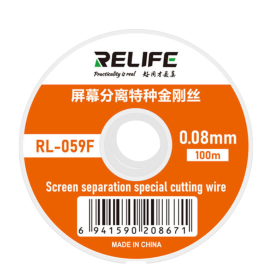 Achetez Fil Diamanté Spécial 0.08MM 100M - RELIFE RL-059F pour Séparation d'Écran Efficace