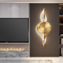 LED Wall Clock Type A 30x80 cm Gold Modern Timepiece for Stylish Interiors