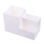 Rangement de Bureau Porte-Stylo - Plastique - Blanc 48x44cm
